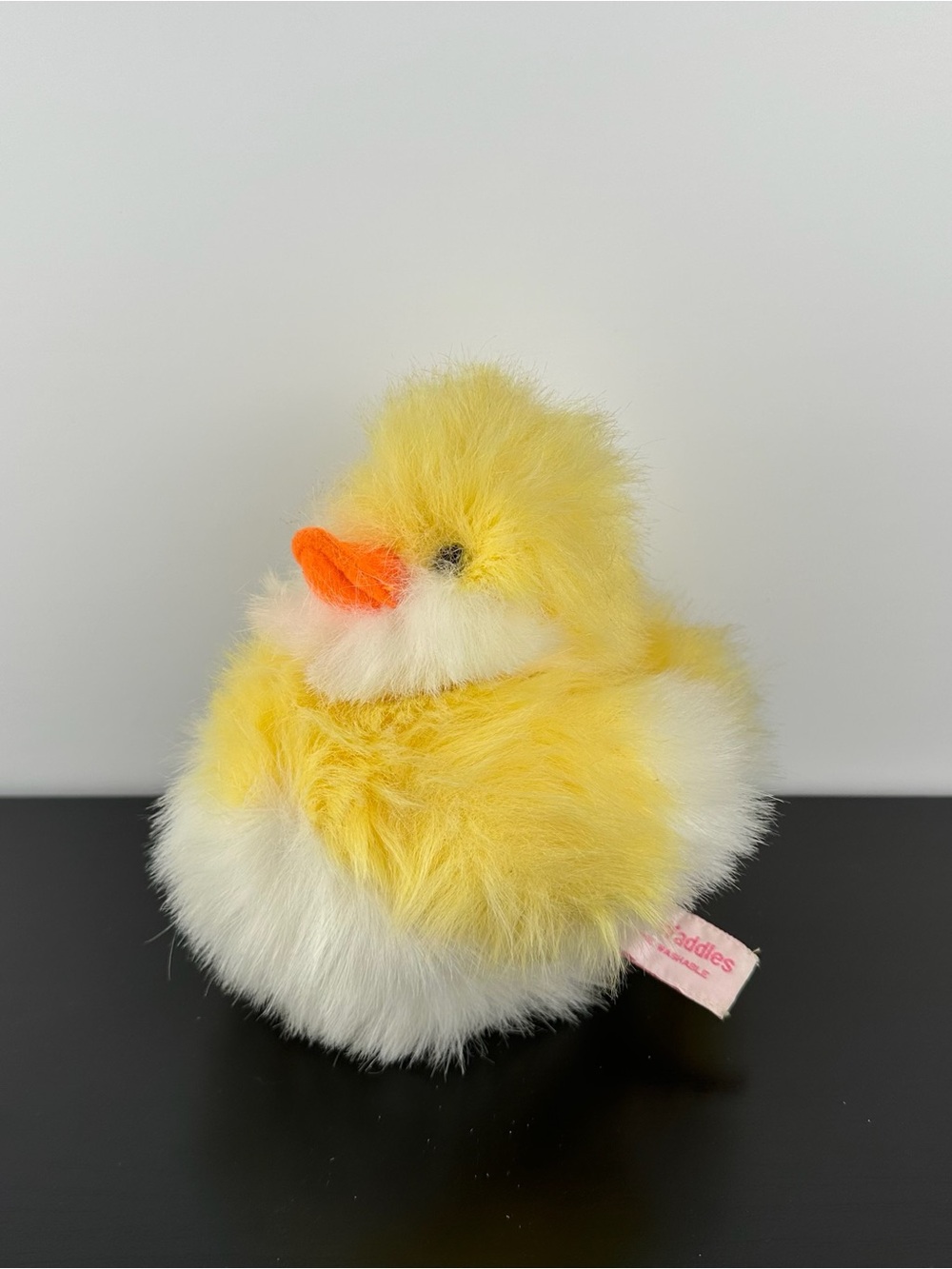 Russ Berrie Baby Waddles Duck Chick 7" Yellow Orange White Duckling Plush